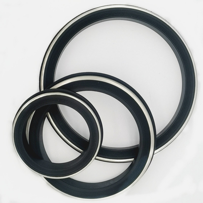 NBR HNBR FKM PTFE sigillo di unione martello nero con supporto inossidabile