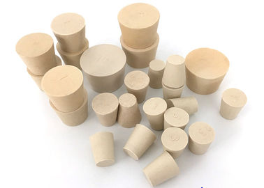 Tappi in gomma di silicone a un buco di laboratorio per bottiglie, provette e flaconi di chimica