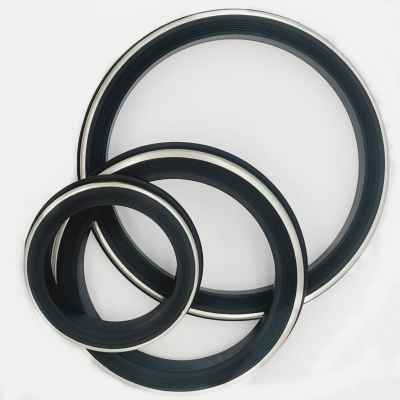 NBR HNBR FKM PTFE sigillo di unione martello nero con supporto inossidabile
